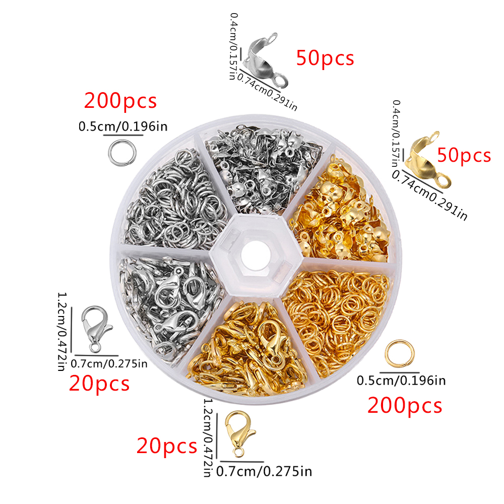 Pearl Necklace - 540 個ステンレス鋼ロブスタークラスプビーズファスナージュエリー作成 DIY アクセサリーブレスレットネックレス卸売材料