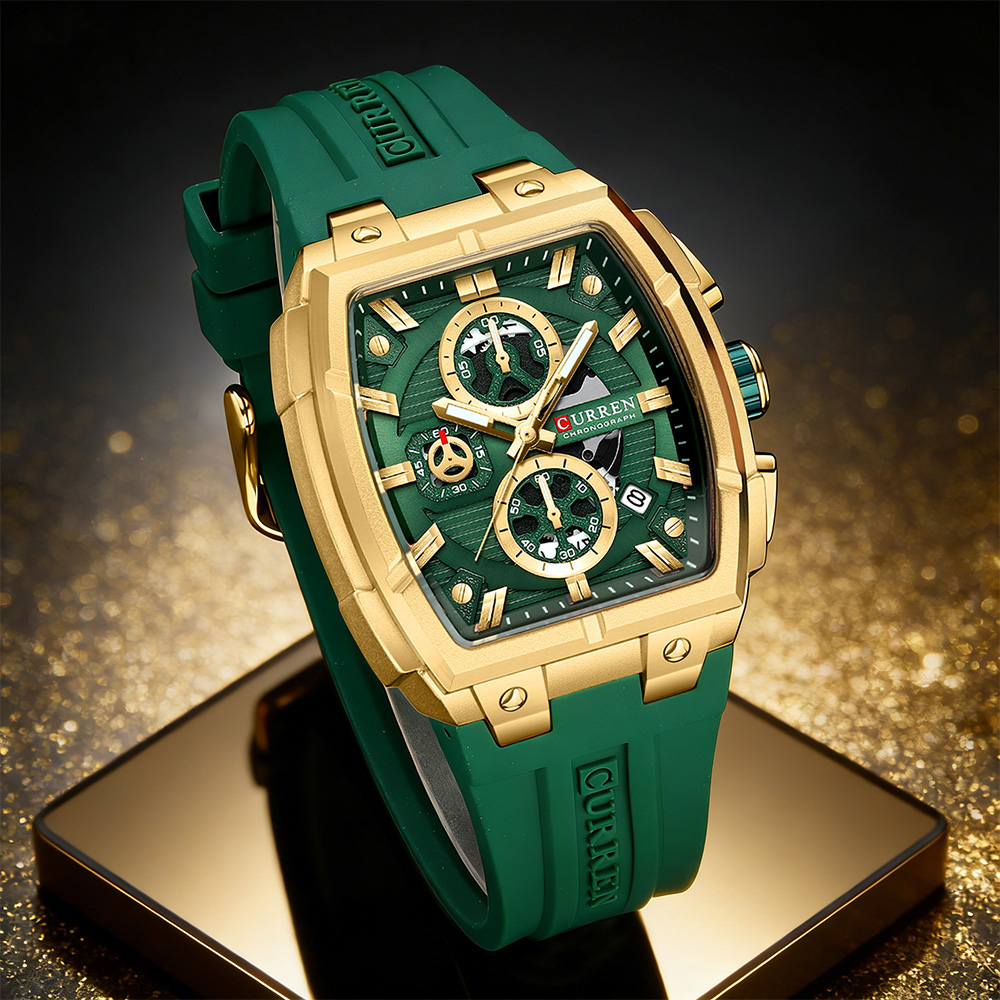 Jewellery Watch - CURREN 高級ヴィンテージ腕時計 メンズ スポーツ クロノグラフ クォーツ腕時計