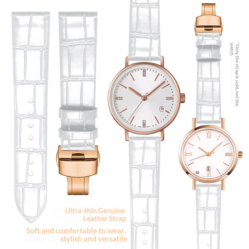 Daniel Wellington Watches & Jewelry Online Store - 12-22mm 超薄型クロコダイルグレイン牛革時計ストラップ ダニエル ウェリントン ロンジン ブランパン