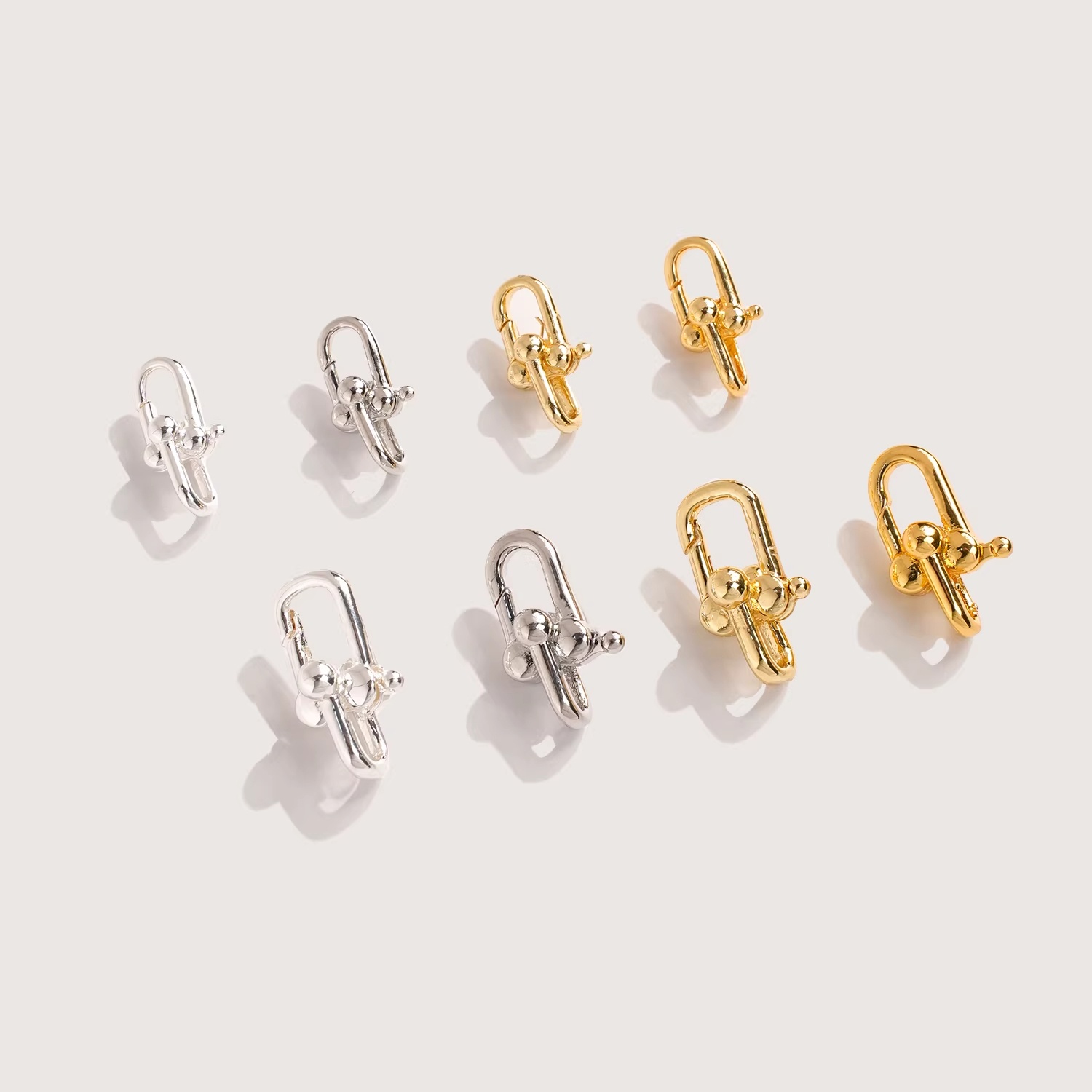 Pearl Necklace - 18K金メッキプレス留め金具、DIYパールブレスレット＆ネックレス留め金具、ジュエリー仕上げ材料