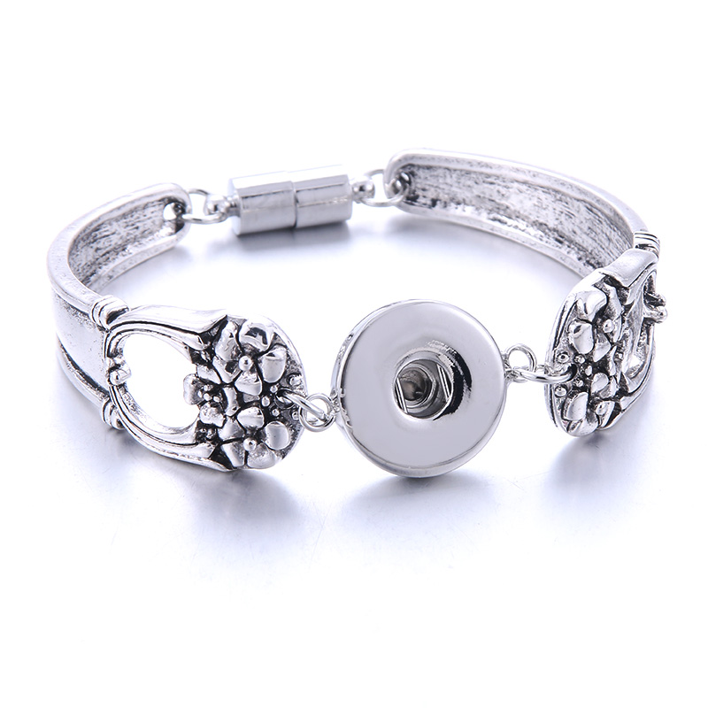 Vintage Jewelry Watches Women - 女性用スナップブレスレット,メタルブレスレット,ヴィンテージジュエリー,18mm,スナップボタン付き,2020コレクション