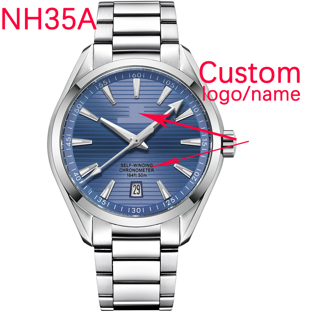 Jewellery Watch - 高級NH35ムーブメントカスタムロゴ41mmメンズスポーツ自動巻き腕時計サファイアスチールバンドメンズウォッチ