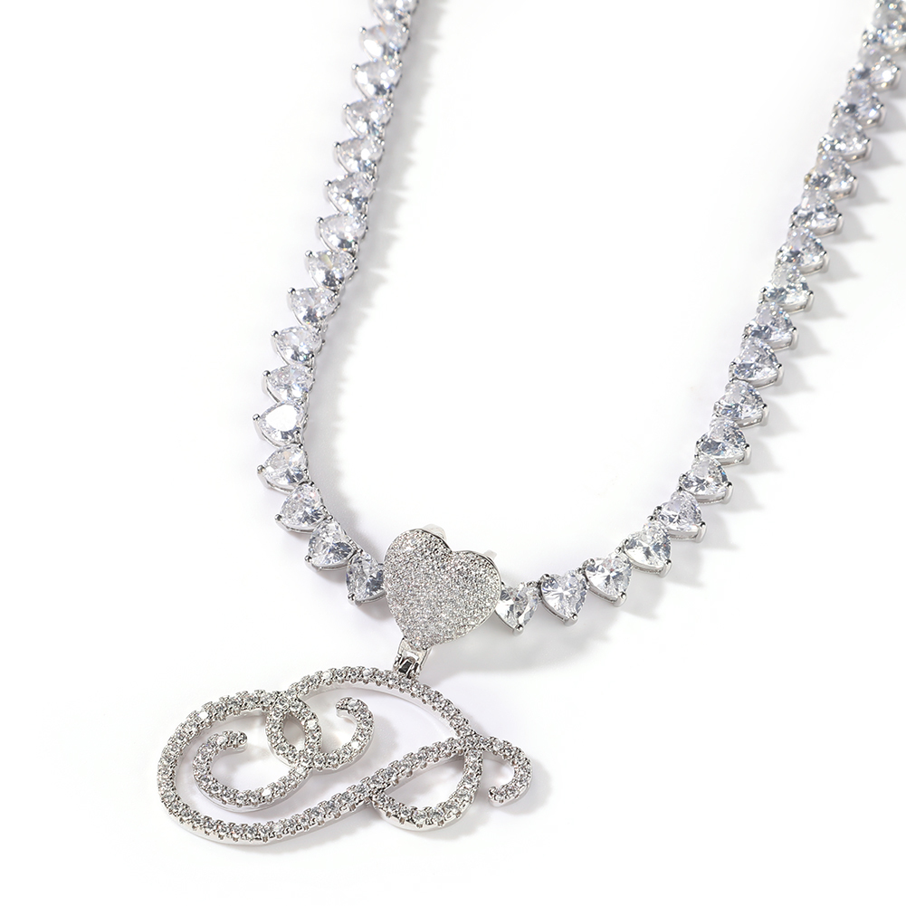 女性のためのシックなネックレス,6mmハートチェーン,チョー - Tennis Bracelet Cubic のレビューと価格