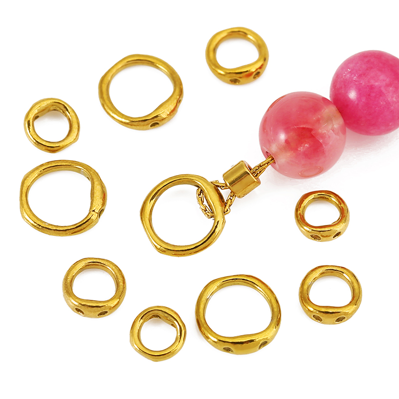 30個入り 5/6/8mm ステンレス製ビーズ用アクセサリー - Charm Bracelet Beads のレビューと価格