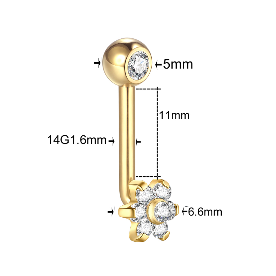 花のデザインのドリルされたチタンバックルリング、vch付きの - Christina Jewelry & Watches Marguerite Ørestik Forgyldt Sølv のレビューと価格