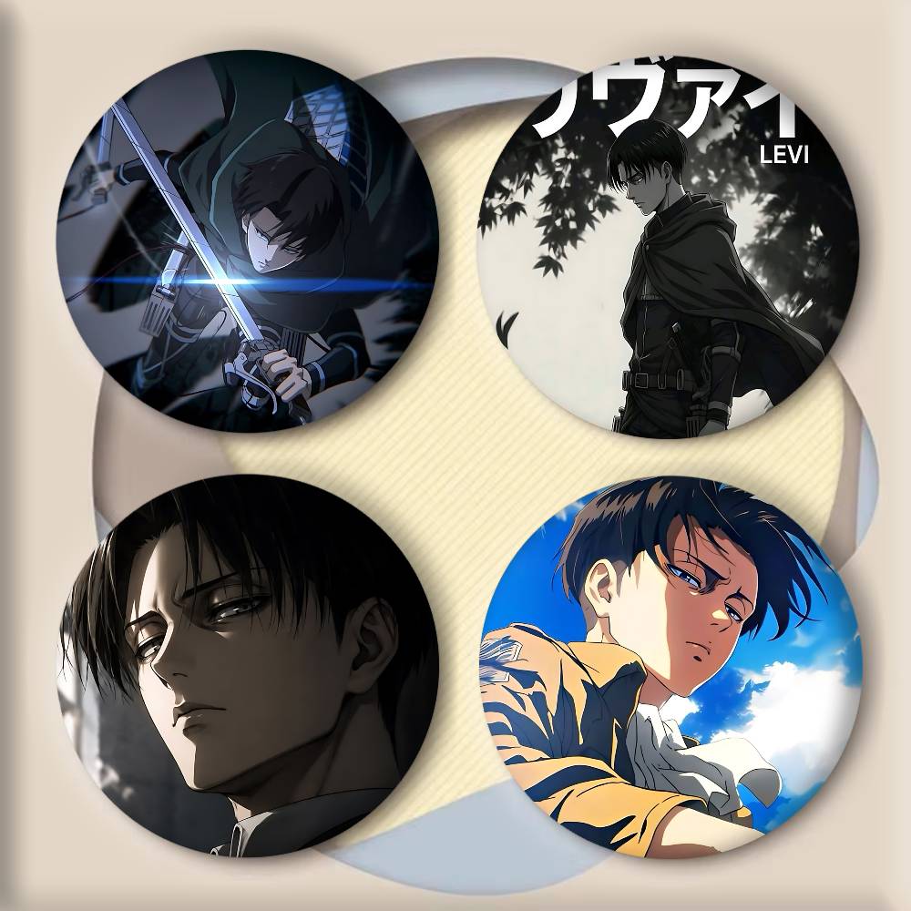 リヴァイ・アッカーマンアニメ A-進撃の巨人ラウンドバッジラ - Levi Jewelry & Watches Inc のレビューと価格