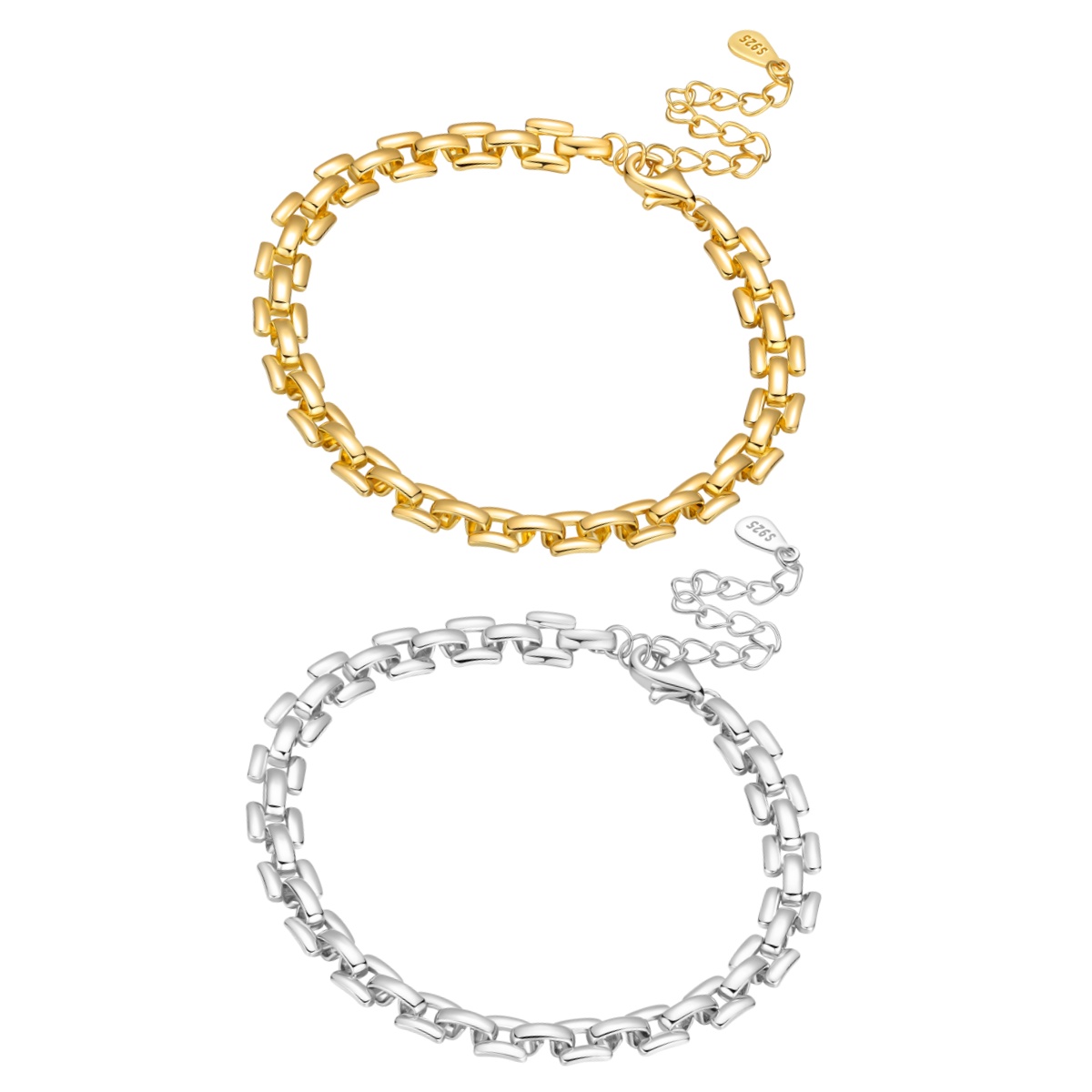 MISEFF S925 スターリングシルバーブレスレットチェ - Vintage Jewelry Watches Women のレビューと価格