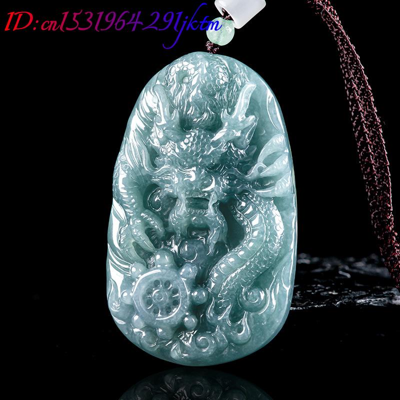 ビルマ翡翠ドラゴンペンダントネックレス ビルマ翡翠石 ファッ - Necklace Pendant のレビューと価格