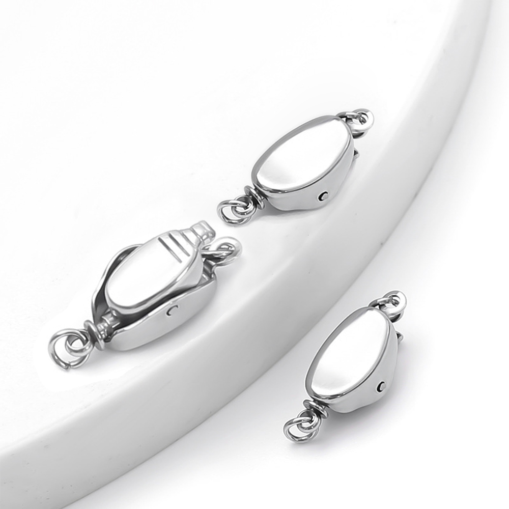 5 個のチタン鋼ネックレスバックルステンレス鋼サドルバックル - Pearl Necklace のレビューと価格