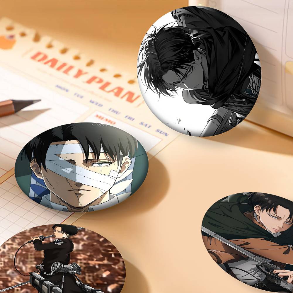 アニメ「進撃の巨人」リヴァイ・アッカーマン漫画バッジブリキD - Levi Jewelry & Watches Inc のレビューと価格