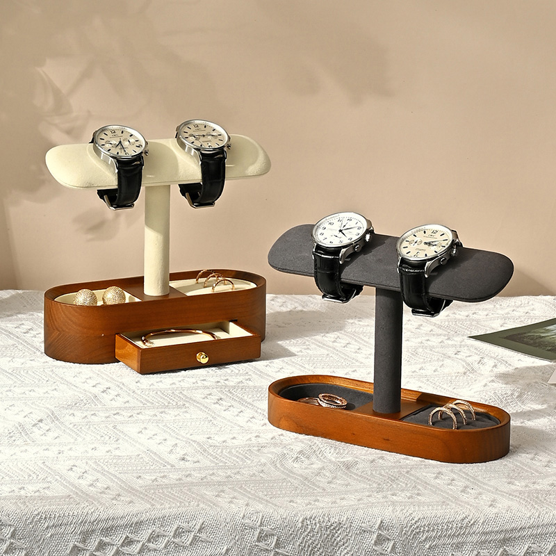 Oirlv 無垢材時計オーガナイザー棚 T バー時計ホルダー - Jewellery Watch のレビューと価格