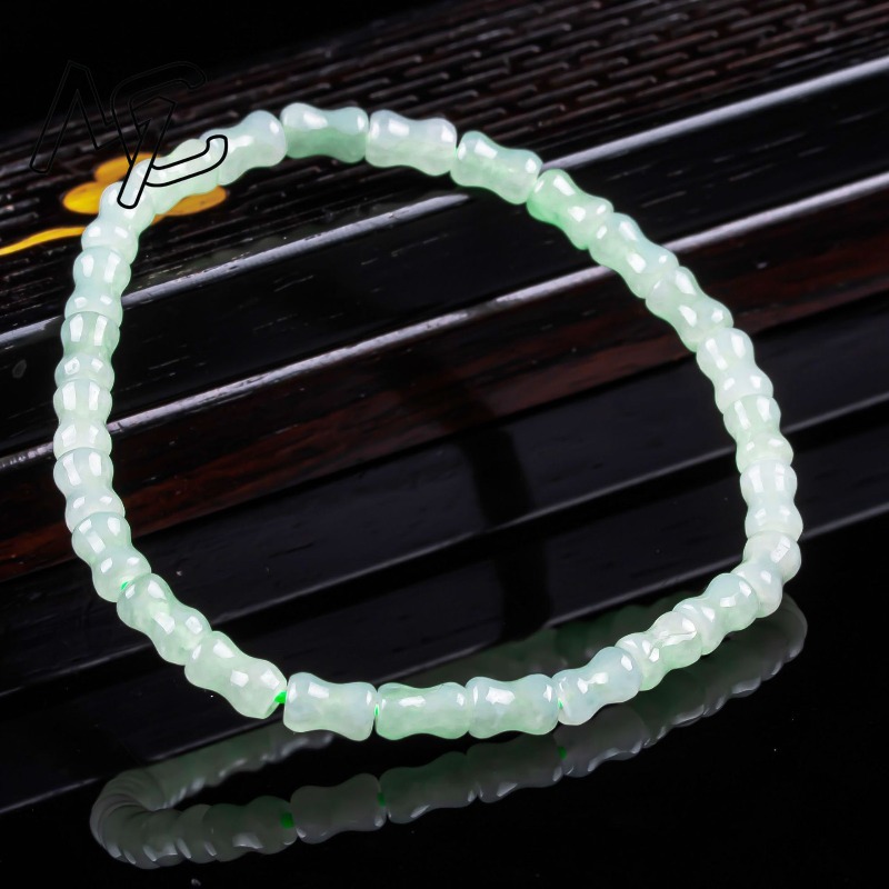 新しい本物の天然良質な翡翠竹のブレスレットネックレス、彫刻チ - Jewelry & Watches Vitopoulos のレビューと価格