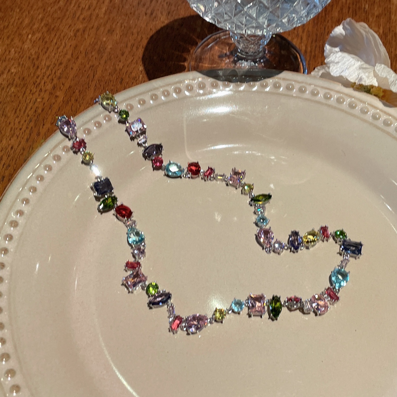 Uwin-zirconビーズ付きネックレス,女性用テニスチェ - Tennis Bracelet Cubic のレビューと価格