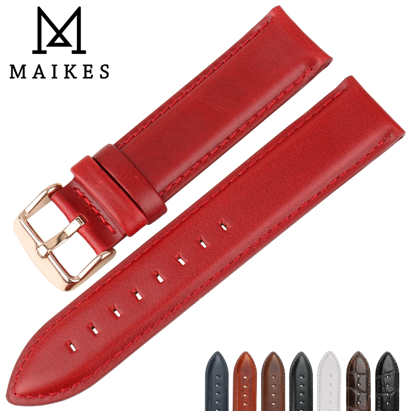 Maikesファッション革時計バンド赤でローズゴールドクラス - Daniel Wellington Watches & Jewelry Online Store のレビューと価格