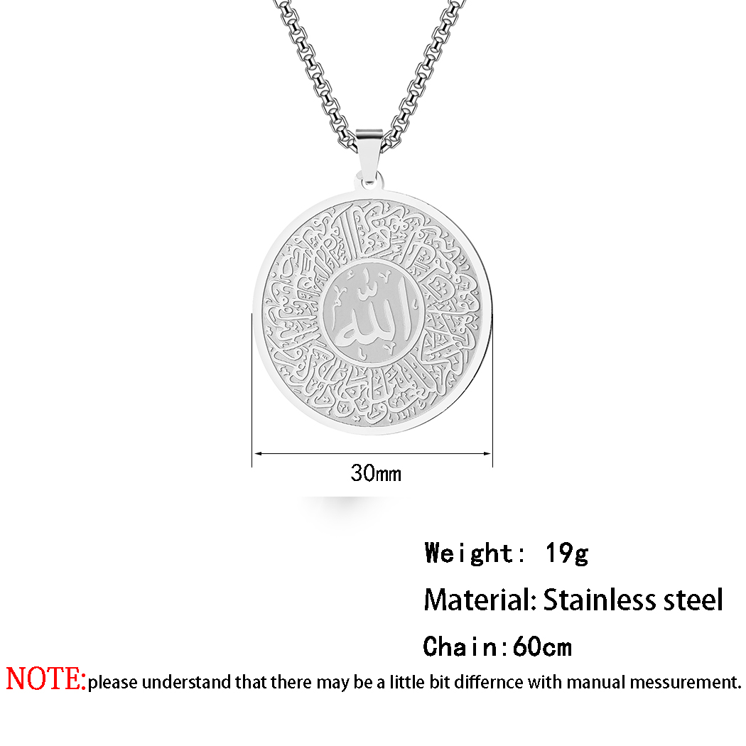 男性用の手作りネックレス,ステンレス鋼,メダリオン,オムツ, - Al Ain Jewelry & Watches Exhibition 2025 のレビューと価格