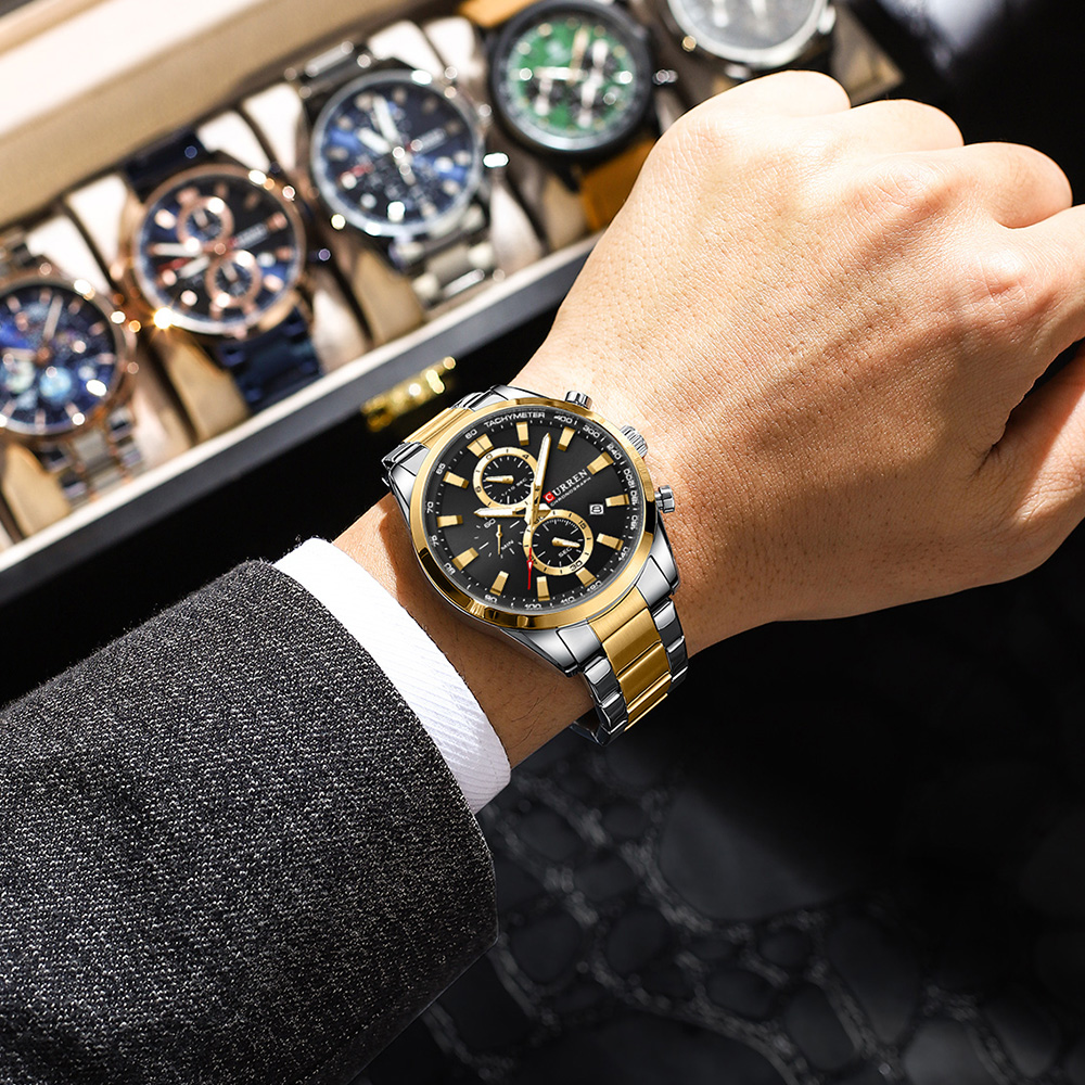 カレンカジュアルクォーツクロノスポーツ腕時計ブランド男性用ス - Jewellery Watch のレビューと価格