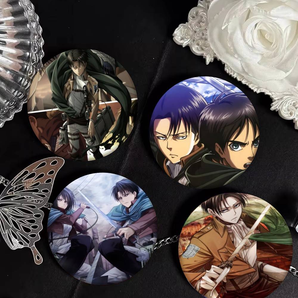 アニメタイタンリヴァイ・アッカーマンバッジブリキ製ミムラウン - Levi Jewelry & Watches Inc のレビューと価格