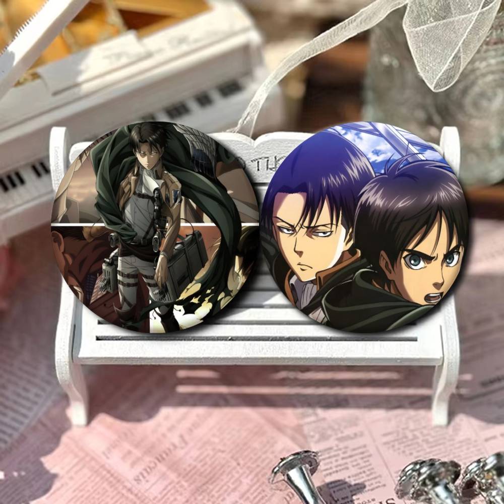 アニメタイタンリヴァイ・アッカーマンバッジブリキ製ミムラウン - Levi Jewelry & Watches Inc のレビューと価格