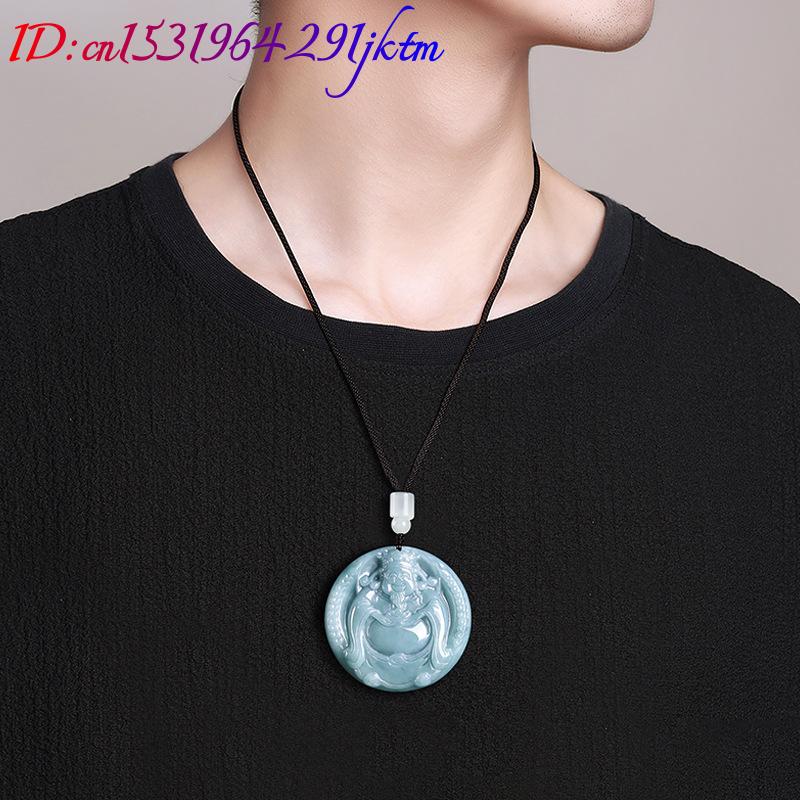 ビルマ翡翠の富の神様のペンダントネックレスチャーム、ヴィンテ - Necklace Pendant のレビューと価格