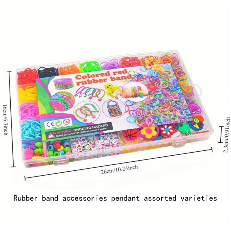 4300個以上+32色の鮮やかなカラーゴムバンド詰め合わせ  - Charm Bracelet Beads のレビューと価格