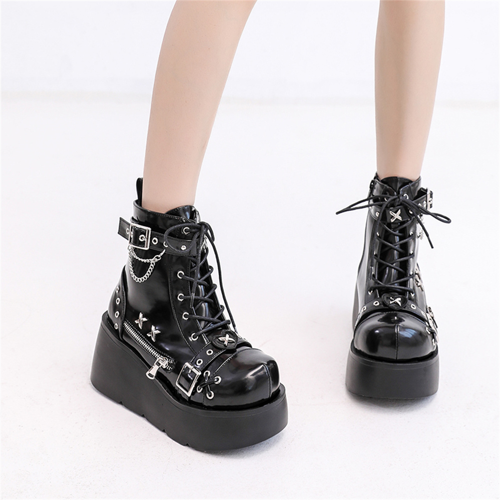 新品レディースゴスプラットフォームアンクルブーツファッション - Anklet Foot Chain のレビューと価格