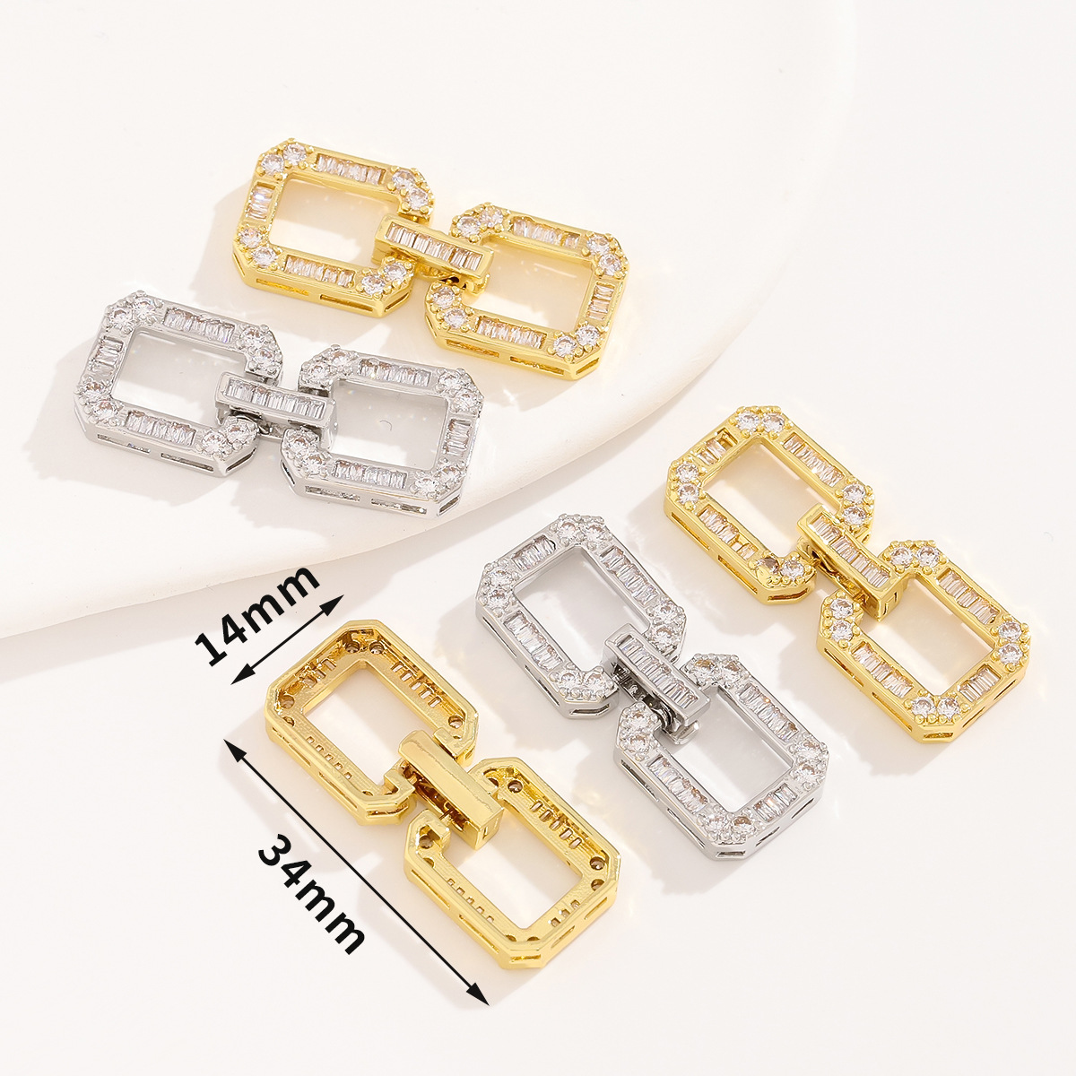 Juya 18K ゴールドメッキ装飾セクターファスナーコネク - Charm Bracelet Beads のレビューと価格
