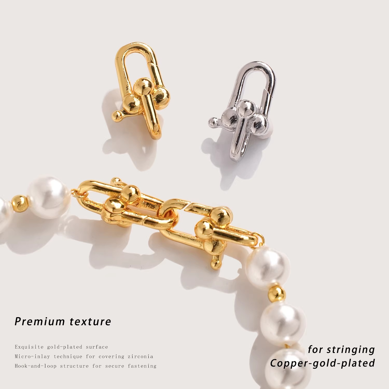 18K金メッキプレス留め金具、DIYパールブレスレット＆ネッ - Pearl Necklace のレビューと価格