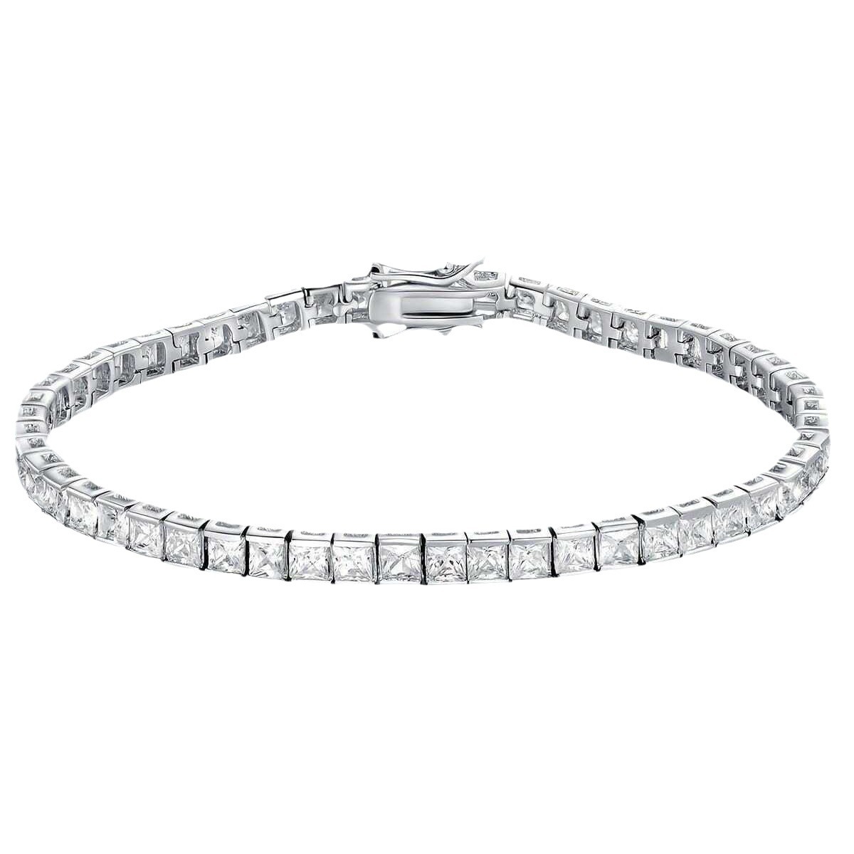 ブランドファッションテニスブレスレットプリンセスカット AA - Tennis Bracelet Cubic のレビューと価格