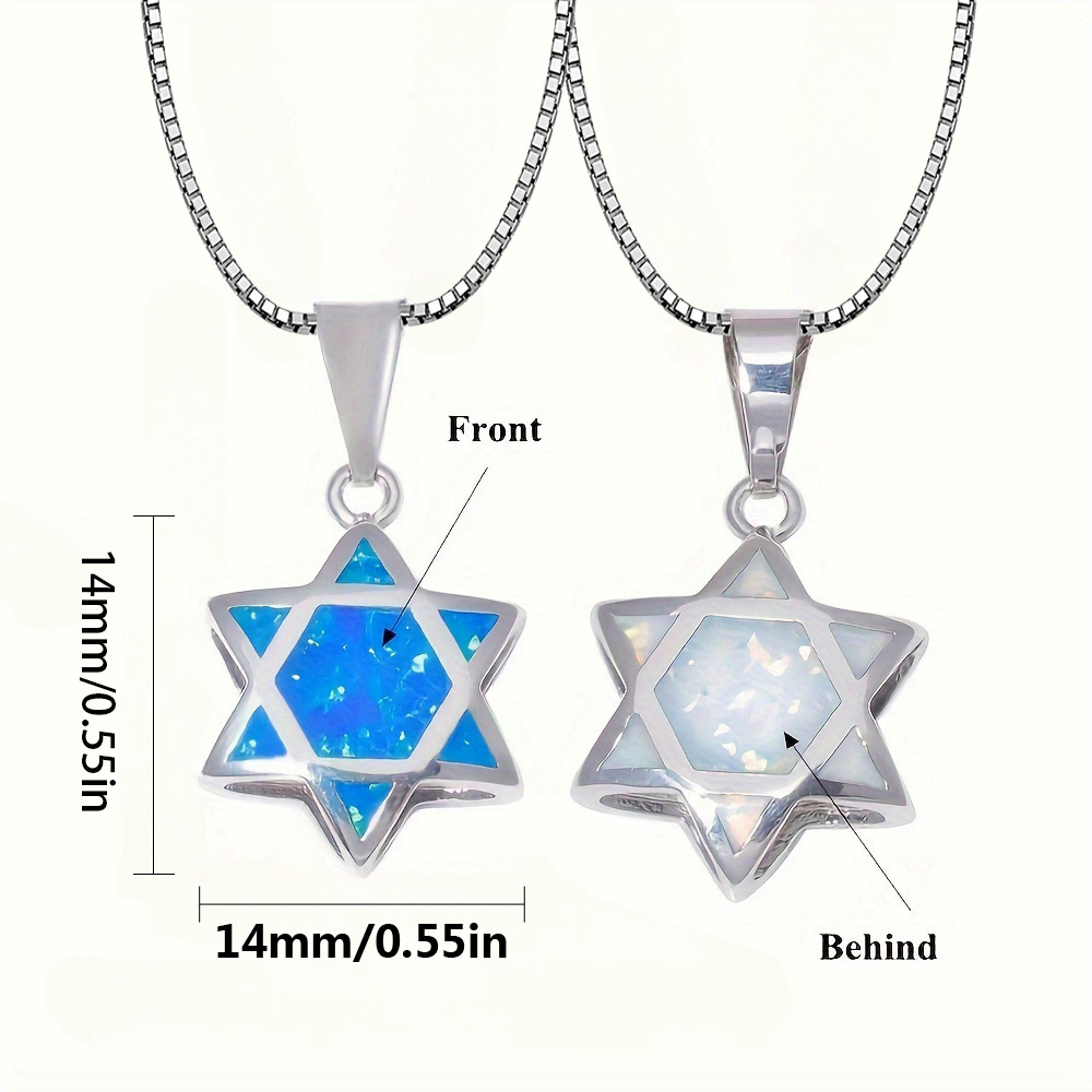 ダビデの星オパールペンダントネックレス リバーシブル ユダヤ - Necklace Pendant のレビューと価格