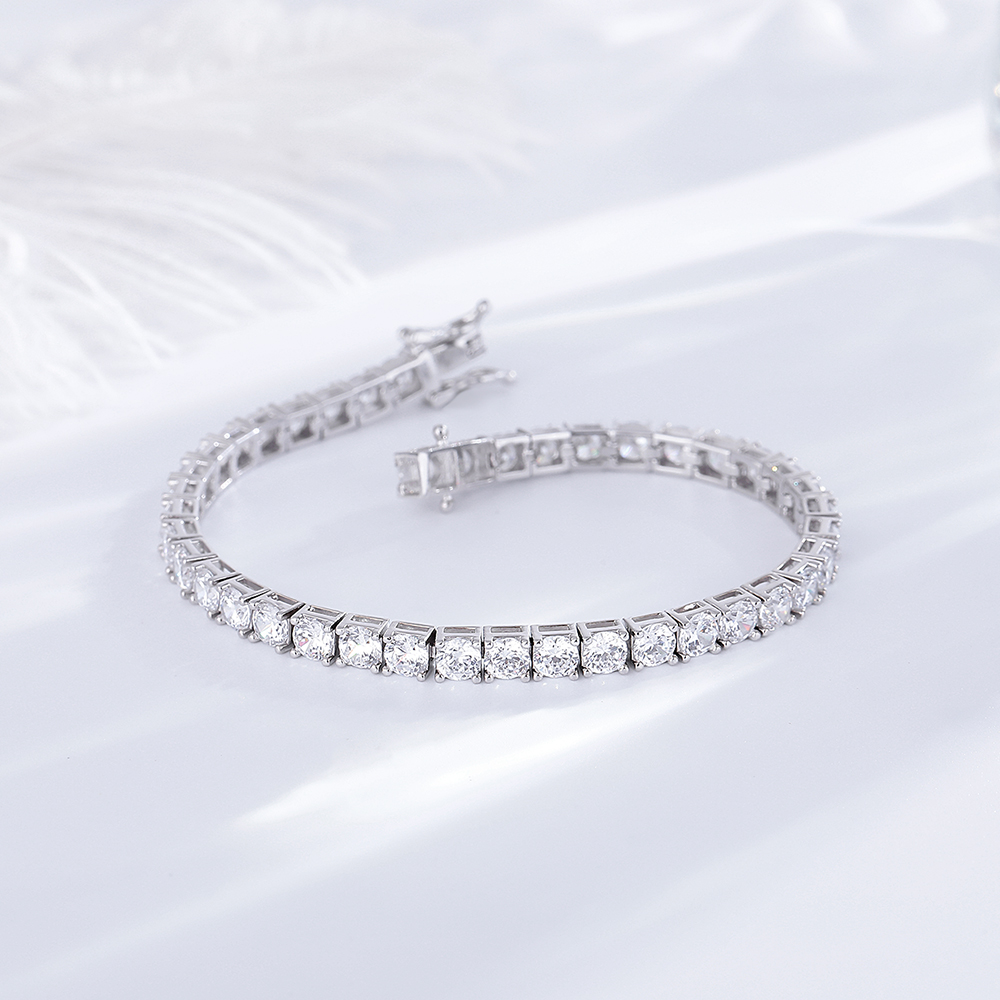 YLMyself 925 シルバーテニスブレスレット 4 ミ - Tennis Bracelet Cubic のレビューと価格