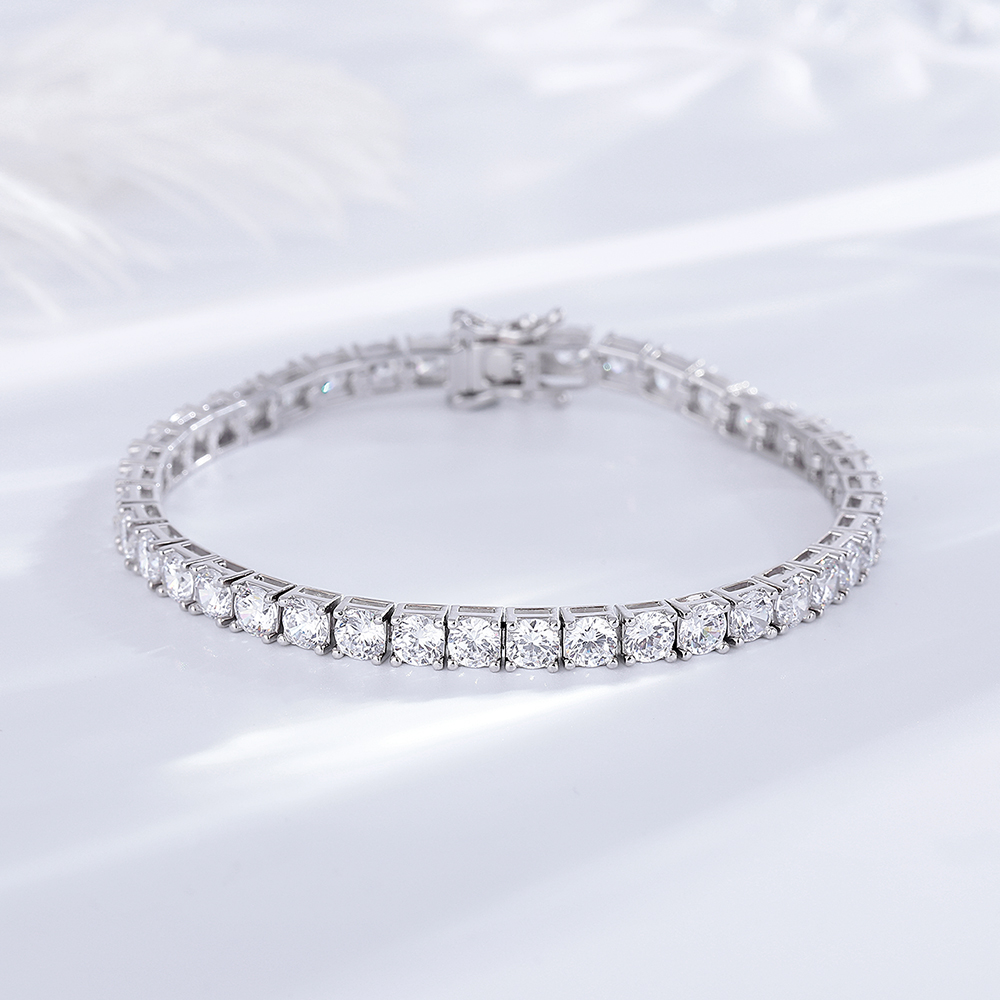 YLMyself 925 シルバーテニスブレスレット 4 ミ - Tennis Bracelet Cubic のレビューと価格