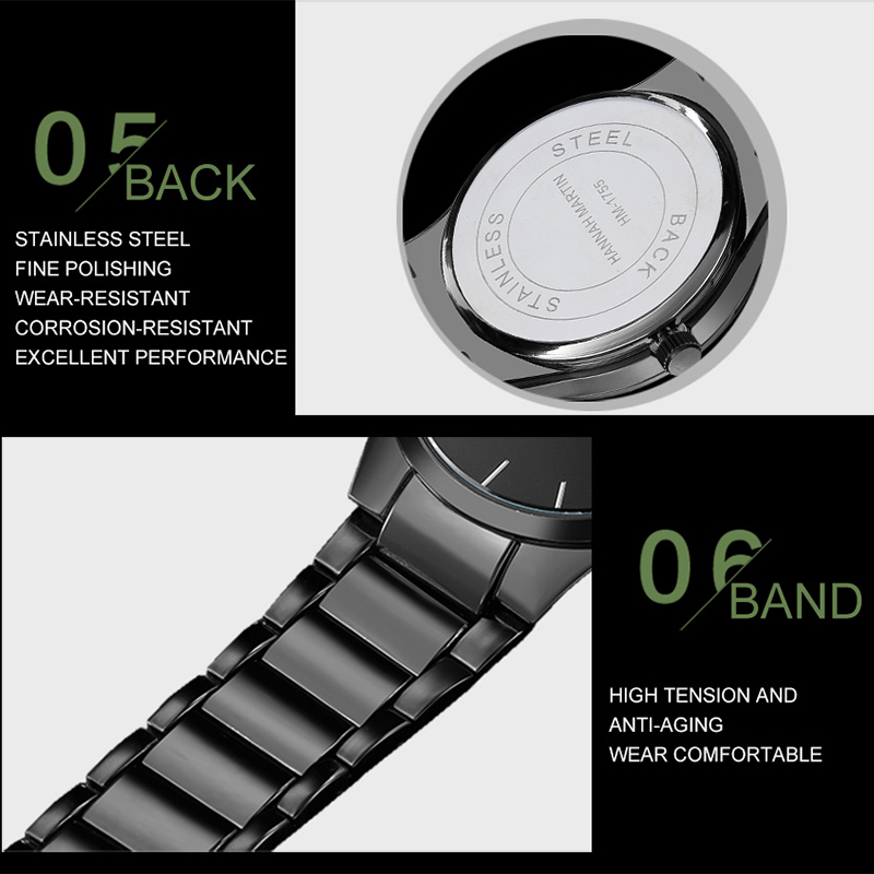 男性用ステンレススチール腕時計,ビジネススタイル,カレンダー - Jewelry Style Watches のレビューと価格
