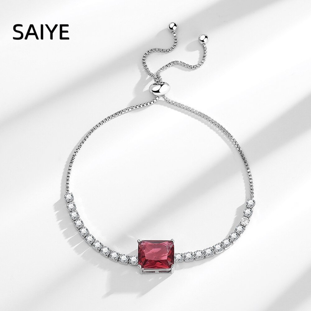 925スターリングシルバー スクエアカット キュービックジル - Tennis Bracelet Cubic のレビューと価格