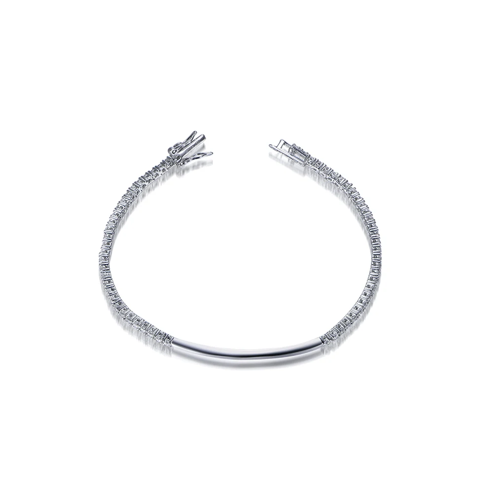 TKJ 925 シルバースタックテニスブレスレット AAA  - Tennis Bracelet Cubic のレビューと価格