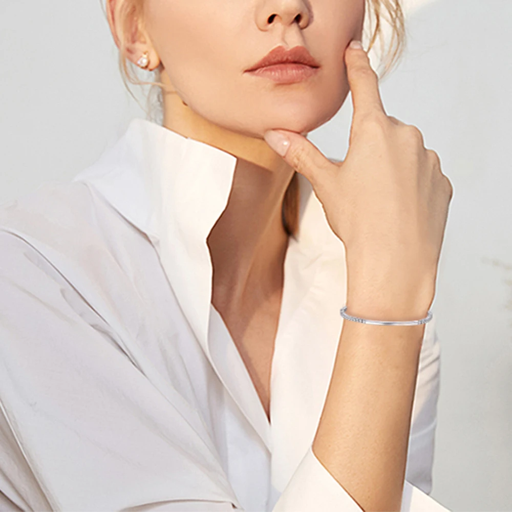 TKJ 925 シルバースタックテニスブレスレット AAA  - Tennis Bracelet Cubic のレビューと価格