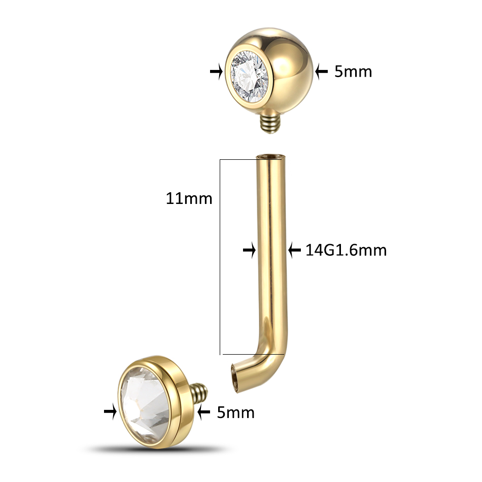 G23へそドリル,クリニナ垂直フード,リップリング,クリスタ - Christina Jewelry & Watches Marguerite Ørestik Forgyldt Sølv のレビューと価格