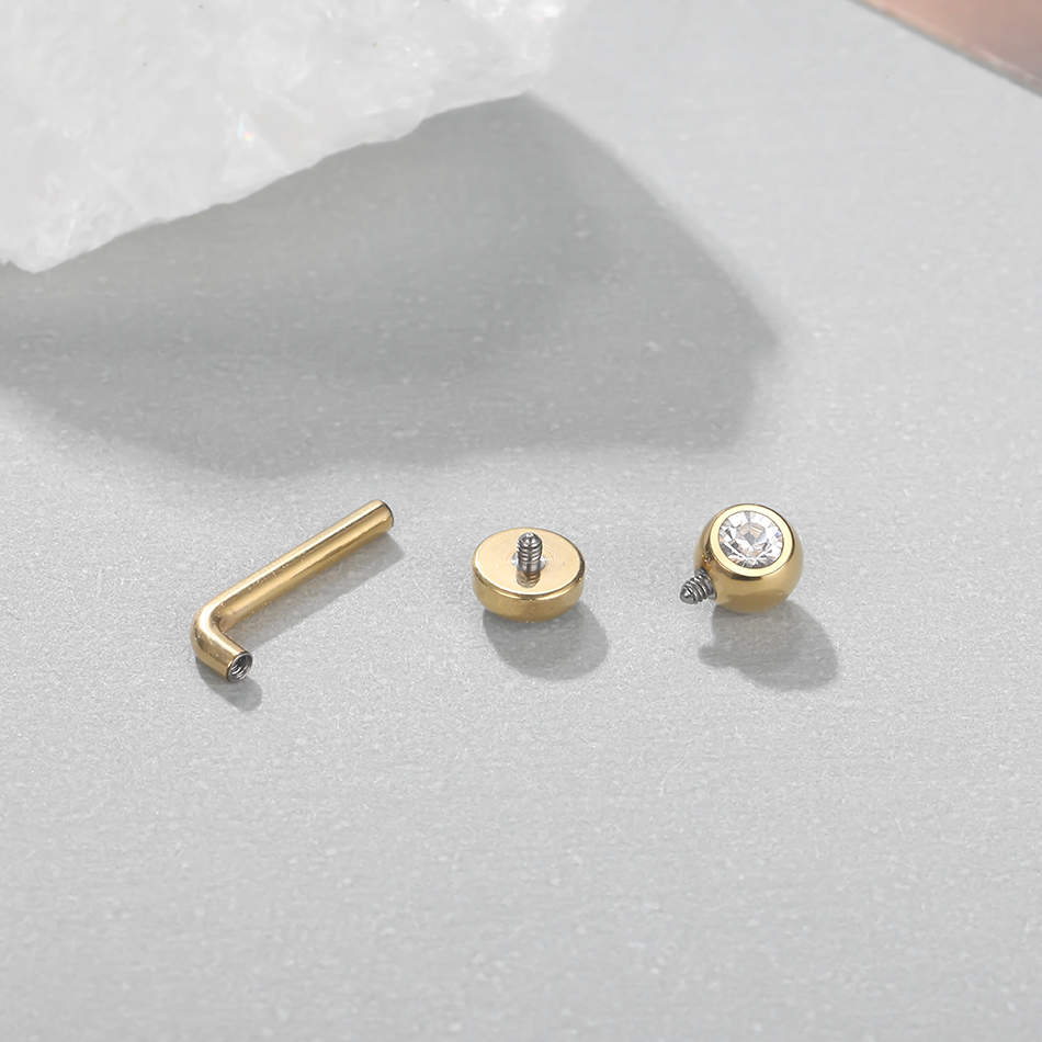 G23へそドリル,クリニナ垂直フード,リップリング,クリスタ - Christina Jewelry & Watches Marguerite Ørestik Forgyldt Sølv のレビューと価格