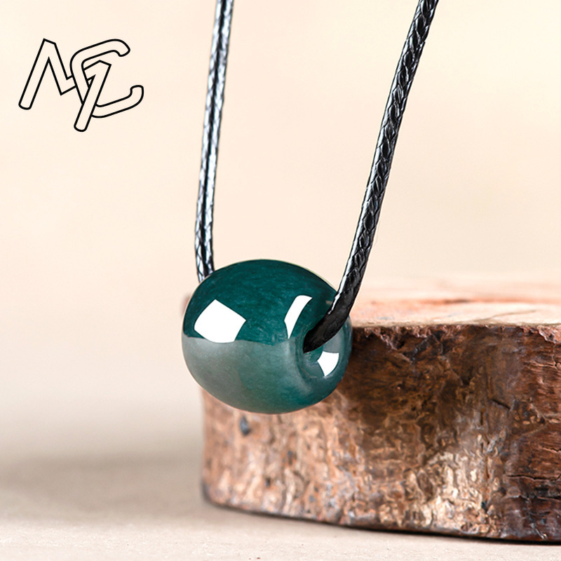 天然ミャンマー産エメラルドディープブルーウォーターロードコネ - Necklace Pendant のレビューと価格