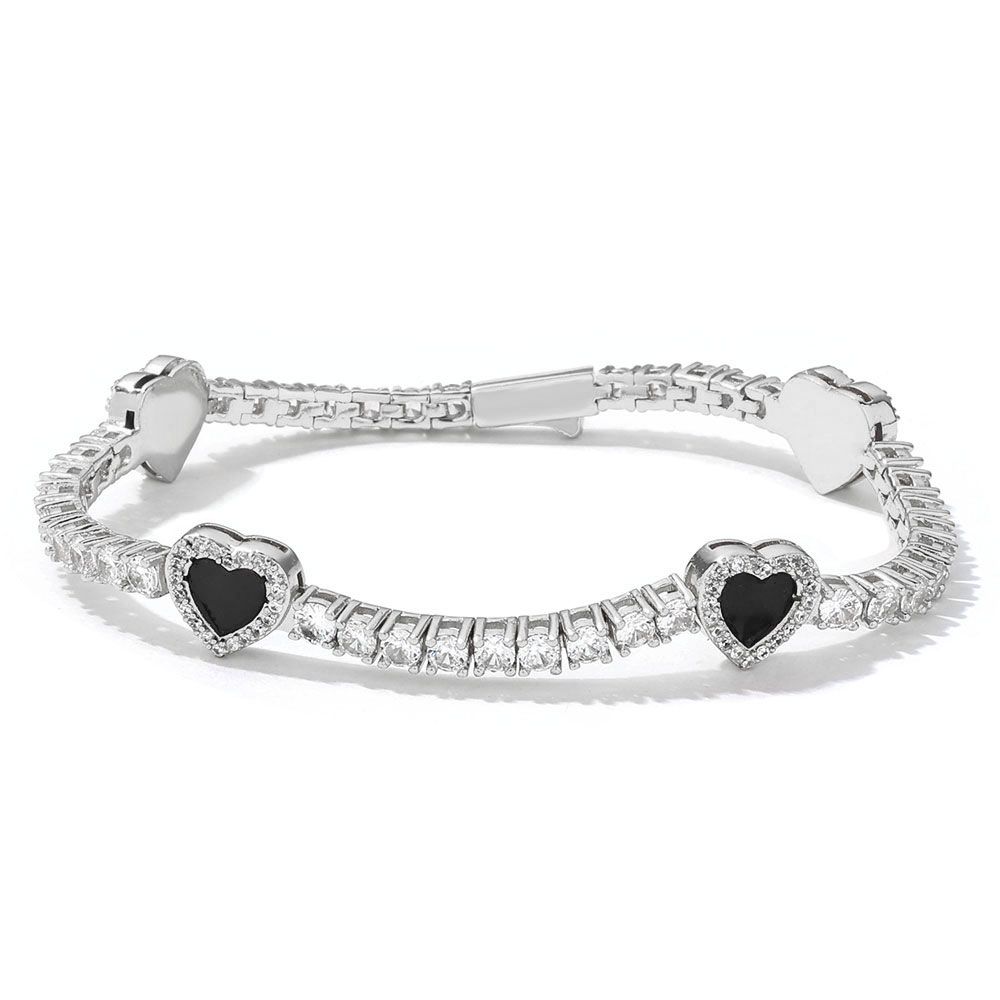 ESKEEM 熱売中 カラフルなハート型テニスチェーン 幅4 - Tennis Bracelet Cubic のレビューと価格